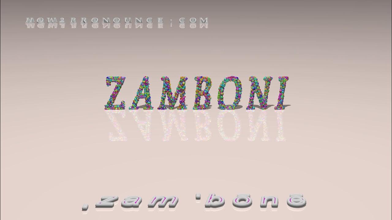 Zamboni pronunciation YouTube