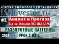 АНАЛИЗ и ПРОГНОЗ ЦЕНЫ АКЦИИ ПО-ШАГАМ. УРОК 2 (из 5). ГЛАВНЫЕ РАЗВОРОТНЫЕ ПАТТЕРНЫ.