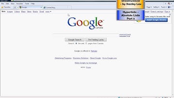 Dreamweaver   12  Hyperlinks   Absolute Links Part 3