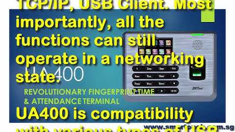 Biometric Fingerprint Machine UA400 Introduction Work with BCA EPSS and Payroll Singapore