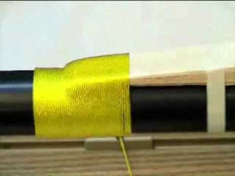 Building your first Fly Rod - Part 14 - Wrapping thread onto the guide  foot 