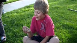 Neighbor kid eats GIANT worm!