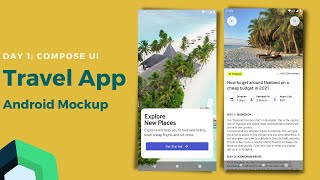 Minimal Jetpack Compose Travel App UI Native Android | Speed Code