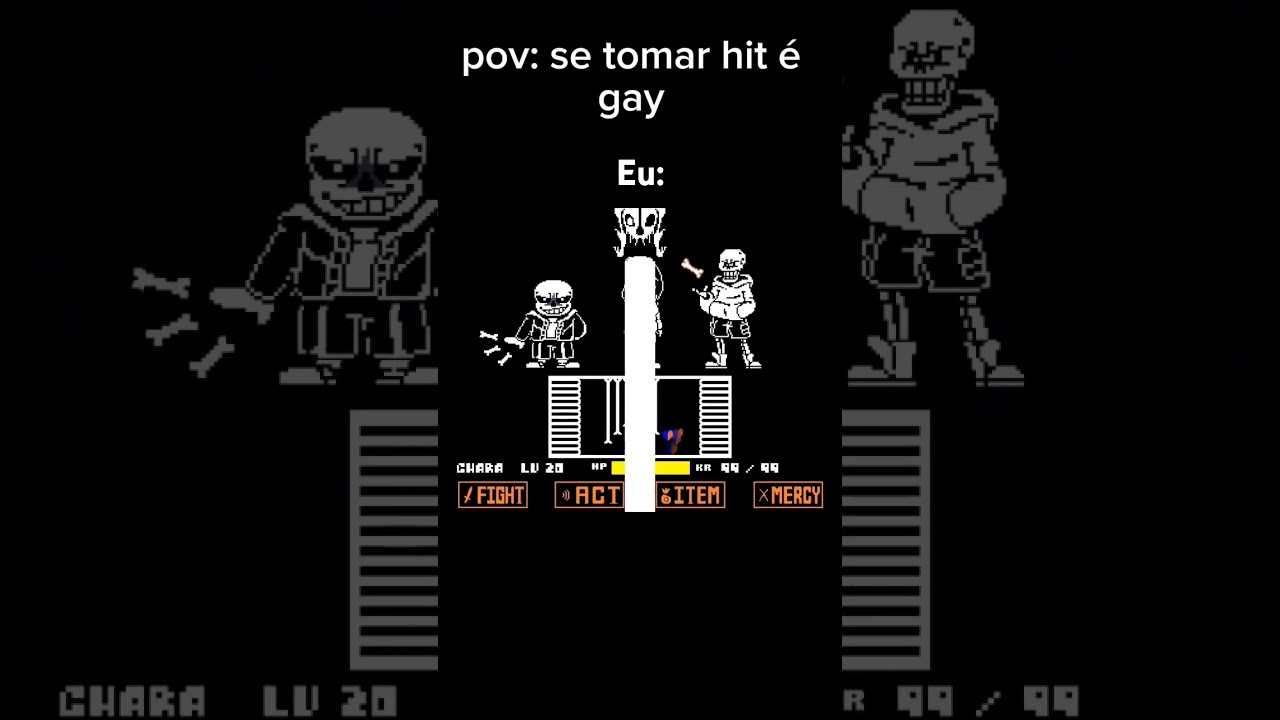 se tomar hit é gay #undertale #sans #storyshift #underswap #underfell #papyrus #chara #games #fnf