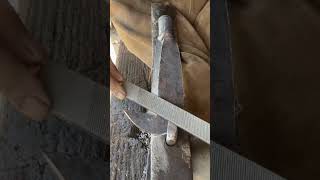 Sharpening A Short Sickle Manually