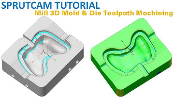 SprutCAM Tutorial #150 | Mill 3D Mold & Die Toolpath Machining