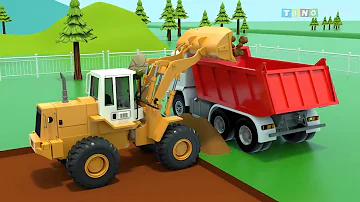 ASMR Bulldozer, Wheel Loader and Dump Trucks for Kids   Playground Repair for Children Babybus