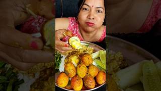 Eating Spicy?️Egg Masala Curry(ডিম কষা) with Rice??viral shorts eatingshow