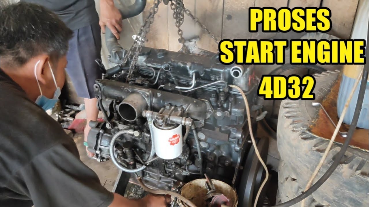 Tips start engine 4d32 ps120 x singapor over haul siap gass tambang