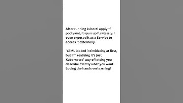 Day 49 of #90daysofcloud 02/11/2025 - created my first Kubernetes Pod manually using a YAML file.