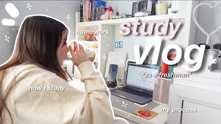 STUDY VLOG 📚|| freshman year