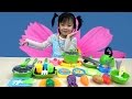 Cooking kitchen playset for kids   chi nu n cho b  b tp nu n  anan toysreview tv 