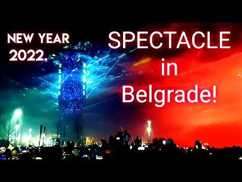 Doček Nove 2022. godine. SPEKTAKL !!! Beograd, Srbija