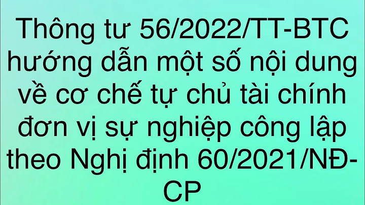 Thông tư hướng dẫn thực hiện nghị định số 55