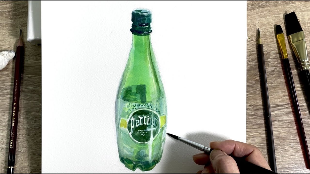Watercolor Sketch 148/Perrier Water Bottle 水彩スケッチ148/ペリエ