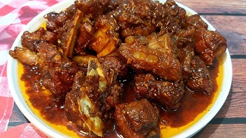 Resep Iga Babi, Resepnya Bikin Boros Nasi | Braised Pork Ribs,  SUPER tender | Nael Onion