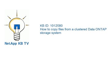 How to copy files from a clustered Data ONTAP storage system