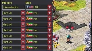 1 USA vs 7 Iran AI in Red Alert 2 mod REBORN