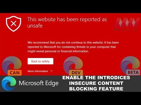 How to Enable the Introduces Insecure Content Blocking Feature on Chromium Version of Microsoft Edge