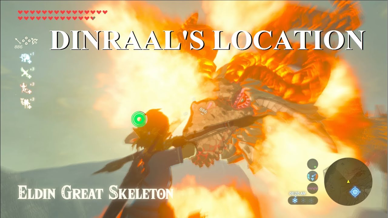 Zelda BOTW: Dinraal's location