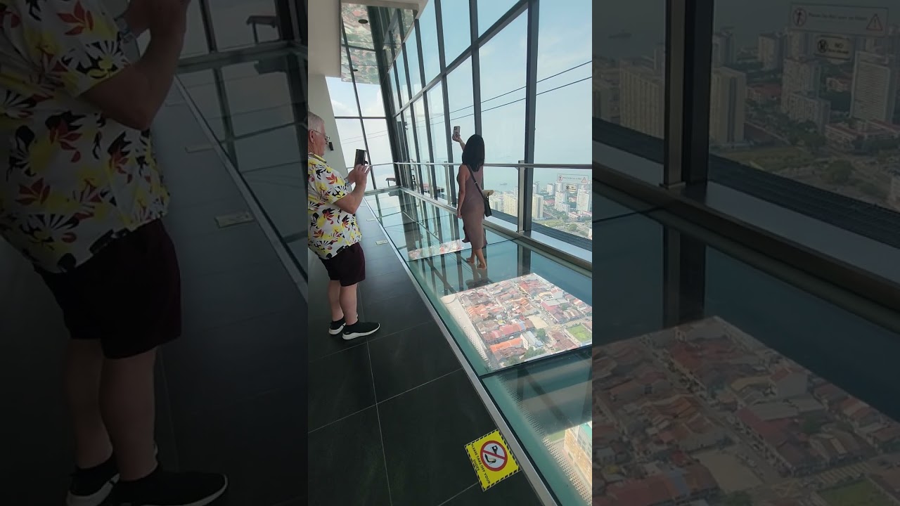 komtar walk at 65 floor  glass walk