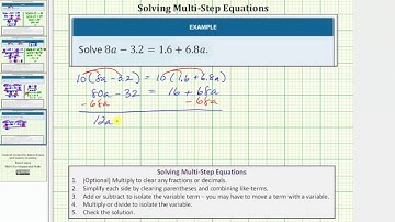 Solving an Equation with Decimals (Clear Decimals)