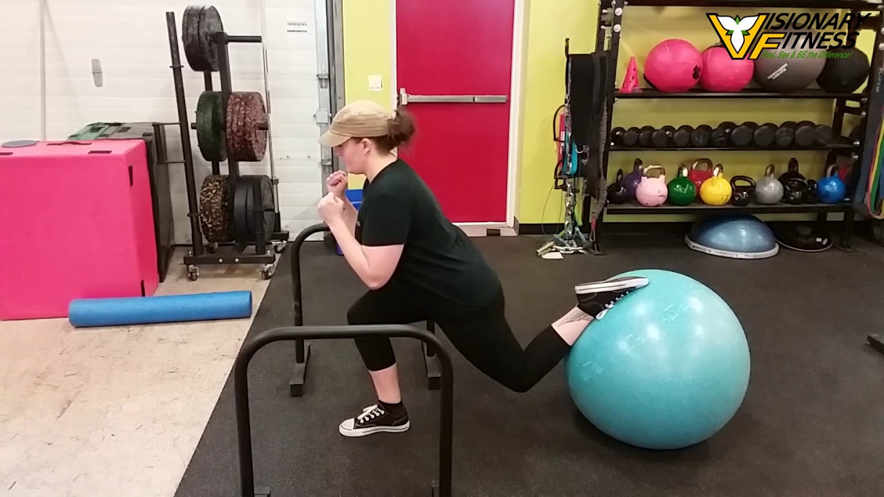 TEAM V's FINEST SHOWING HOW TO DO A STABILITY BALL BULGARIAN SPLIT ...
