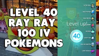 My Level 40 in Pokemon Go - 98 IV Rayquaza Raids 100IV pokemon huntings. screenshot 2