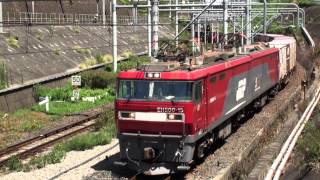 JR貨物 EH500-15牽引 3086レ 上中里、駒込間 2012/08/26