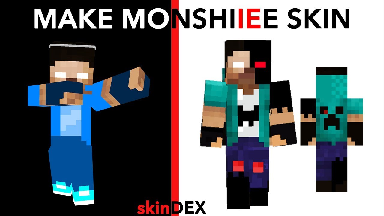 Herobrine Monshiiee skin  Minecraft skins blue, Minecraft