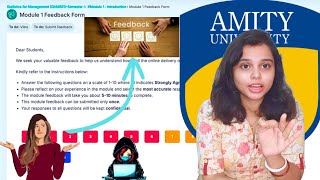 Importance of Feedback Form & Discussion Forum✅ | Amigoportal #amityonlinemba