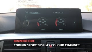 BIMMERCODE: CODING SPORT DISPLAY TO CHANGE COLOURS!!!