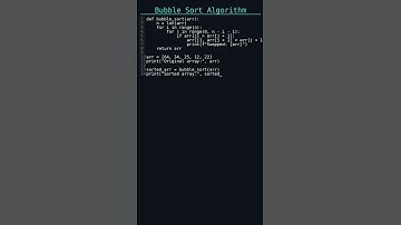 #python #bubblesort #bubble
