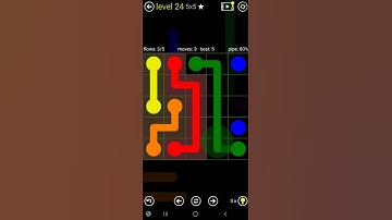 How To Solve Flow Free Kids Pack Level 24 Easy 5x5 Board Walk Through Solution Walkthrough