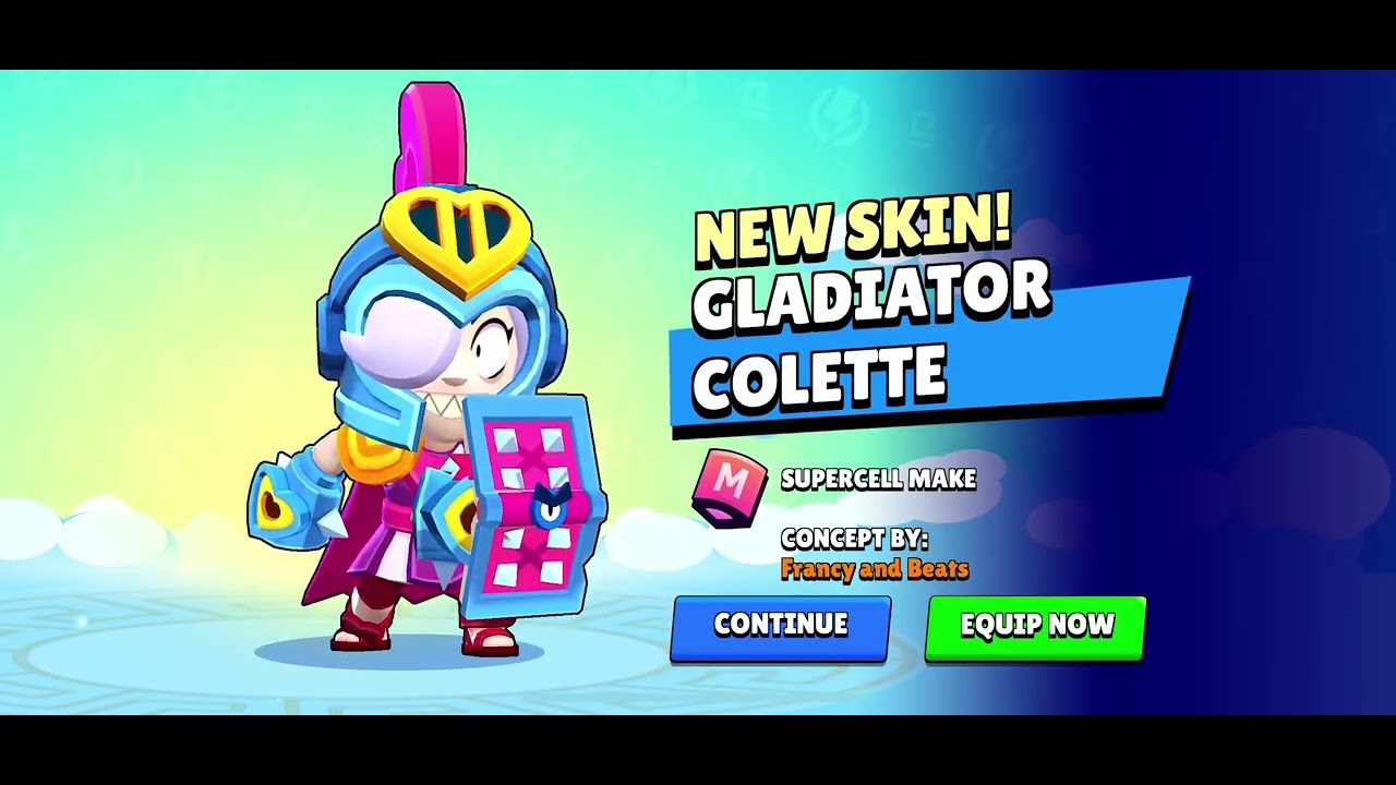 NEW GLADIATOR COLETTE SKIN IN BRAWLSTARS!!! 