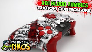 Xbox One Zombies Blood Splatter - Custom Controllers - Controller Chaos