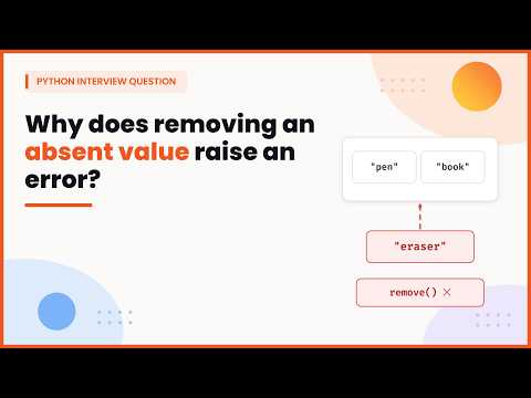 Why Does Python remove() Raise ValueError? | Python Interview Question #python #interview