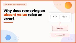 Full Why Does Python remove() Raise ValueError | Python Interview Question #python #interview Update