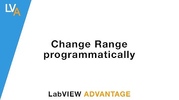How to change range of control programmatically - LabVIEW