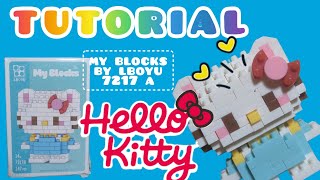 HELLO KITTY !! Tutorial merakit bricks step by step | Nano Bricks | My Blocks LBOYU 7217 A