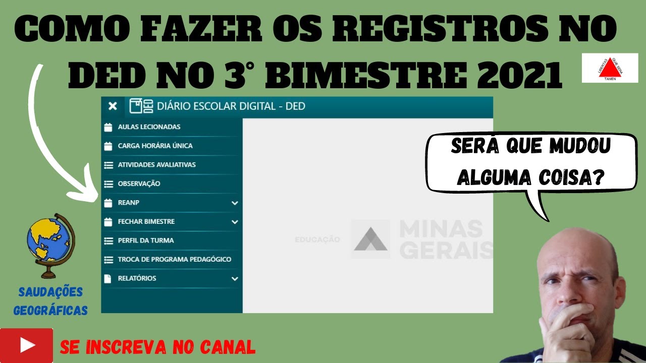 COMO LANÇAR O DED - DIÁRIO ESCOLAR DIGITAL MG NO 3° BIMESTRE DE 2021 ...