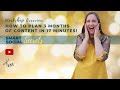 PR and Marketing Consultants Plan 3 months of content in 17 minutes, I'll show you how