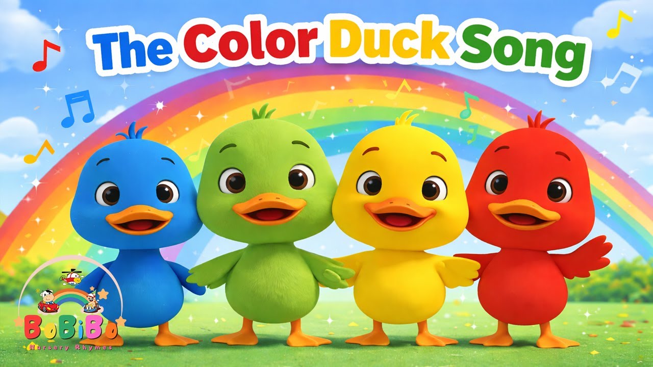 The Color Duck Song 🦆 Learn Colors with the Little Duck | BoBiBo