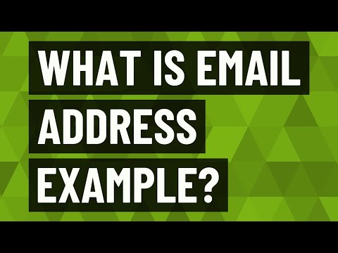 ای میل ایڈریس کی مثال کیا ہے؟