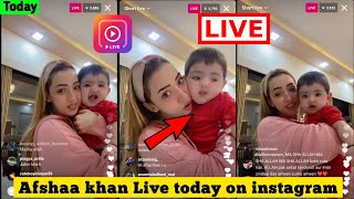 Afshaa khan Live today on instagram || Afshaa khan new video