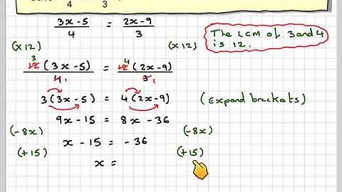 Solving equations with algebraic fractions with numbers in the denominator 01