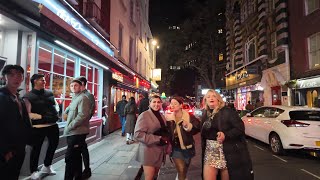 Friday Night in London - Walking Lively Streets in Soho & Chinatown | November 2023