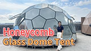 2024 Newest Glamping House Raxtent Honeycomb Gl Dome Tent