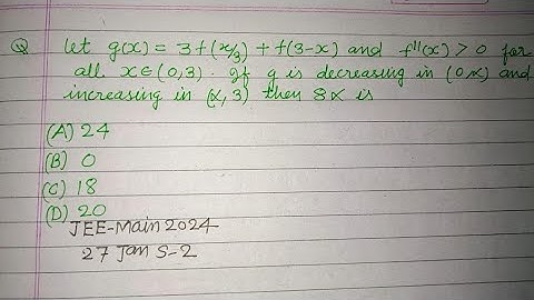 Let g(x)=3f(x/3)+f(3-x) and f