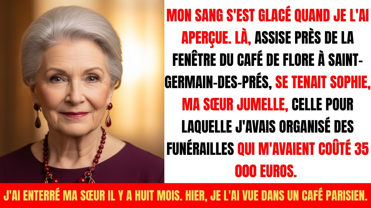 J'ai enterré ma sœur il y a huit mois. Hier, je l'ai vue dans un café parisien.
